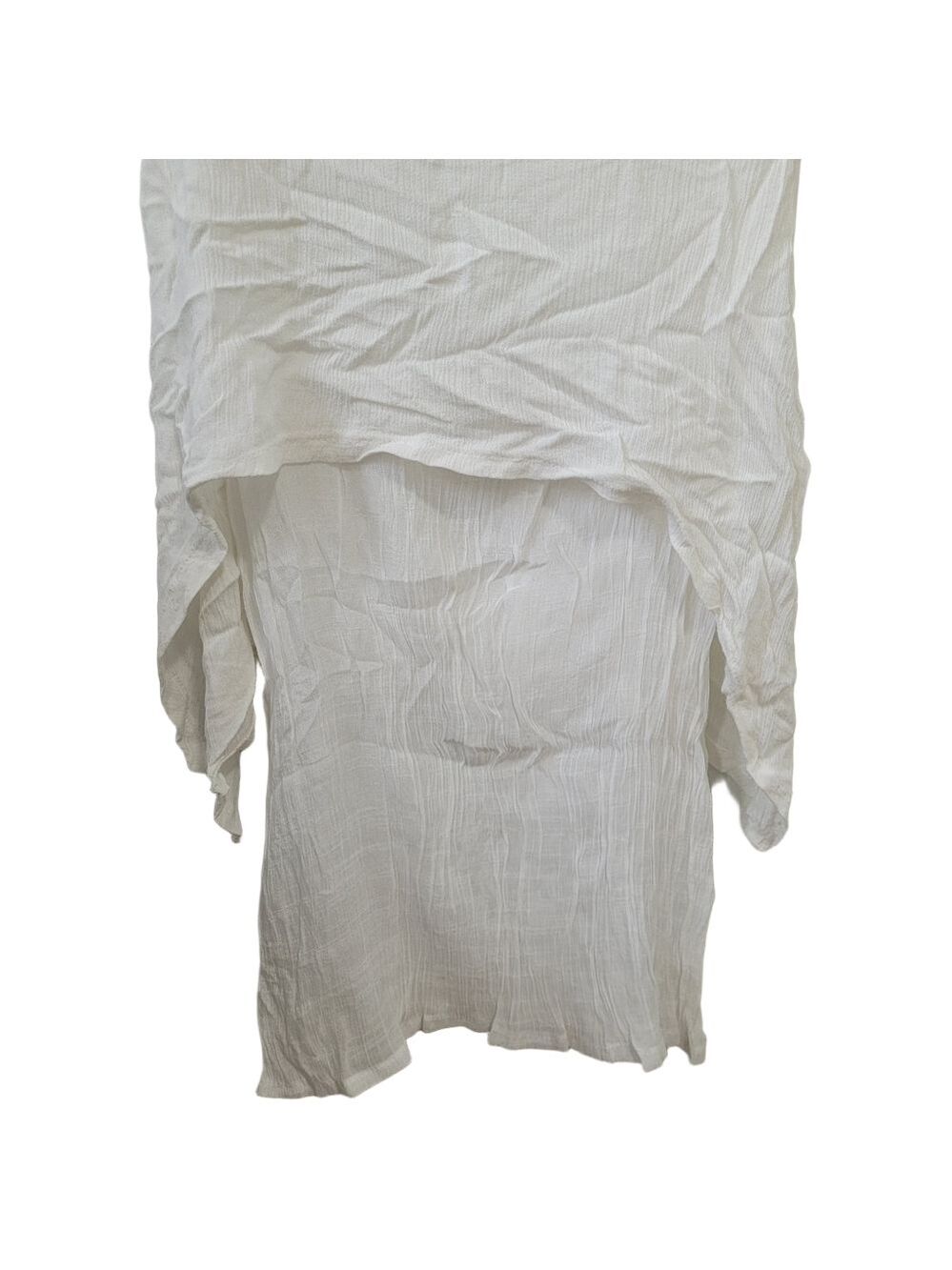 Dayou coastal linen white layered dress, small - Picture 7 of 16